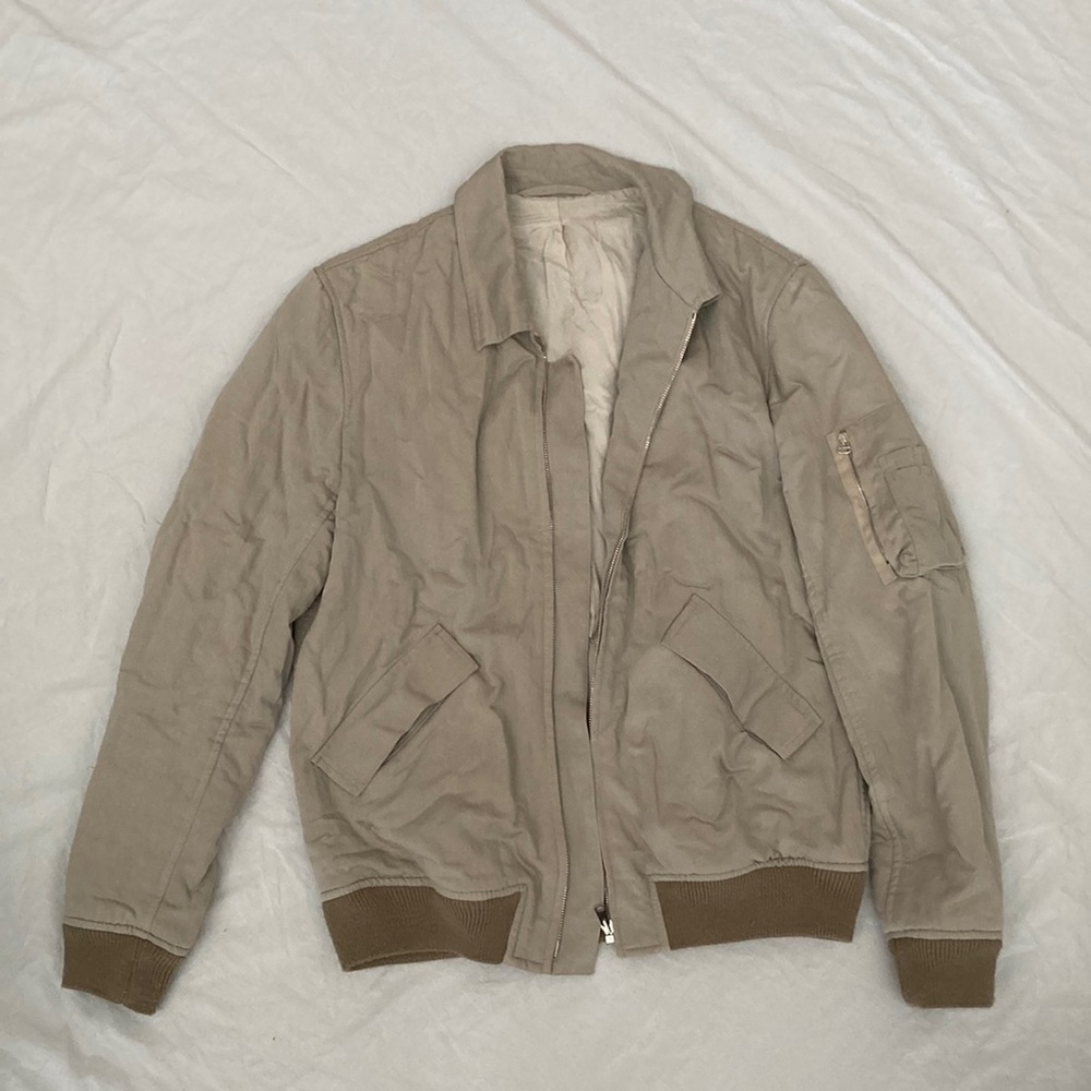 A.P.C. Medium mens beige bomber jacket
